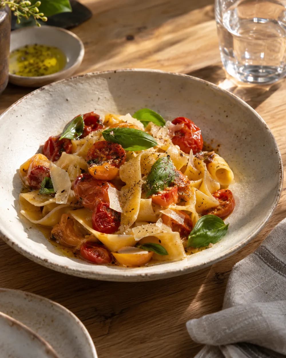 AI-generated example of a restaurant’s fresh pasta dish