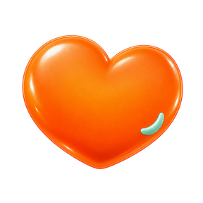 Dmoji orange heart