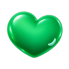 Dmoji green heart